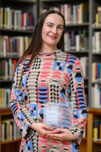 Tamara Zlobina at the 2025 Emma Goldman Award ceremony (by Klaus Ranger)